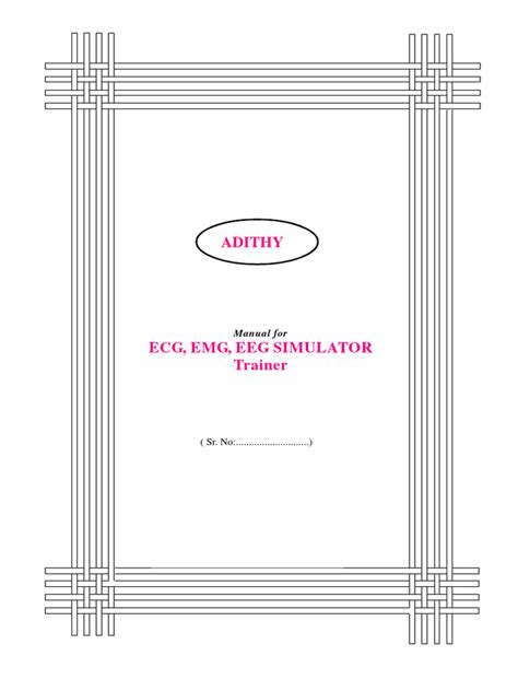 Ecg Emg Eeg Manual | PDF | Electromyography | Electrocardiography