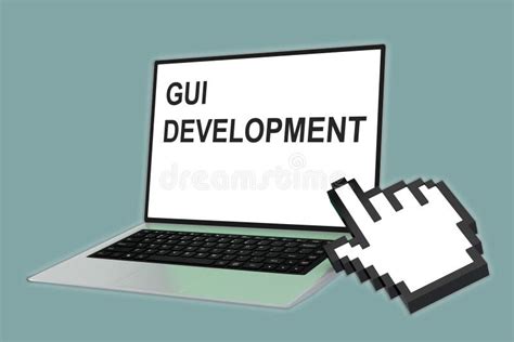 GUI DEVELOPMENT concept stock illustration. Illustration of interface - 107349486