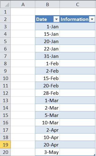 Banding Rows in an Excel Table