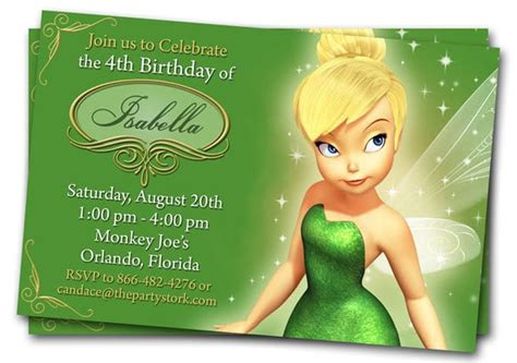 Tinkerbell Birthday Invitations Printable