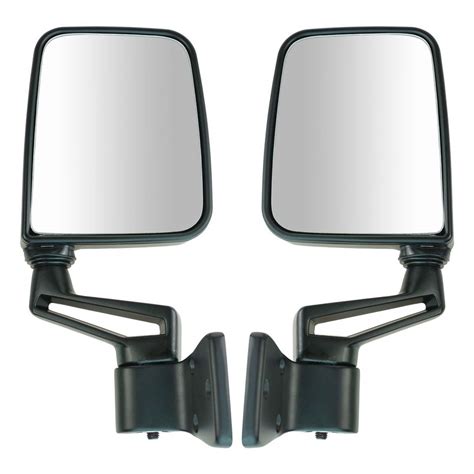 Black Manual Side View Door Mirrors Left/Right Pair Set for 87-02 Jeep Wrangler | eBay