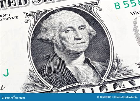 Details of a One Dollar Bill, George Washington in Foreground. S Stock Image - Image of bills ...