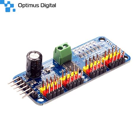 PCA9685 16-Channel PWM Controller with I2C Interface - Optimus Digital