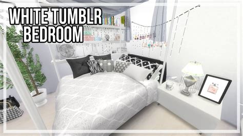 The Sims 4: Room build || White Tumblr Bedroom - YouTube