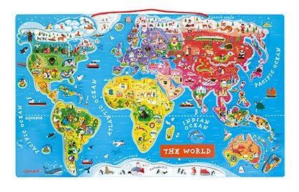 Magnetic World Puzzle Map – Mini Dreamers Canada