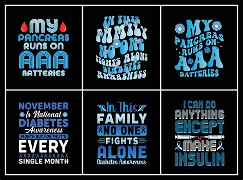 Diabetes Awareness quote t-shirt bundle Print 14027993 Vector Art at ...