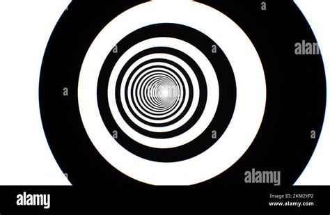Hypnotic Black White Optical Illusion Circle Ring Psychedelic Tunnel Stock Video Footage - Alamy
