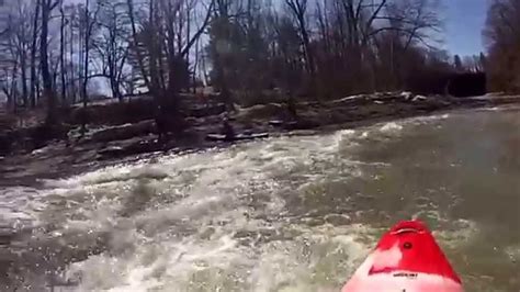 Kayaking 18 Mile Creek, 4-6-14 My FIRST Waterfall in my Jackson Karma - YouTube