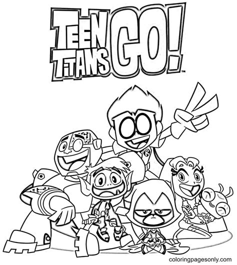 Teen Titans Go Coloring Pages Printable for Free Download