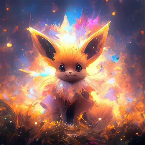 Premium AI Image | Eevee A Heavenly Masterpiece Unleashed in Anime High Fantasy An Ultra ...