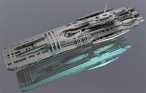 3d model frigate class ship space