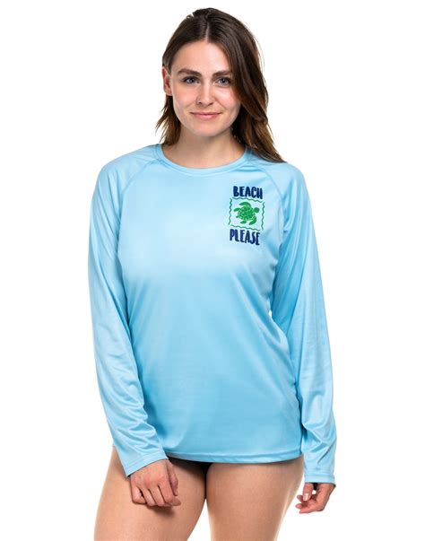 HDE - HDE Womens Long Sleeve Rash Guard Sun Protection T-Shirt UPF 50 ...