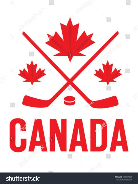 Vektorillustration Team Canada Hockey Emblem: Stock-Vektorgrafik (Lizenzfrei) 222917281 ...