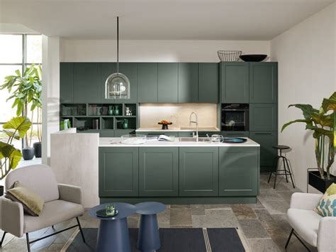 FRAME LACK/SOFT LACK BLACK GREEN Kitchen By Nolte Küchen