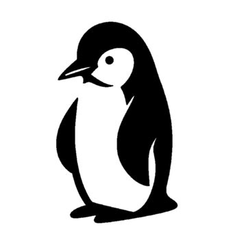 Free Vectors | black and white penguin