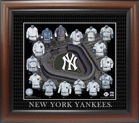 New York Yankees Uniform Evolution Framed History Plaque 18x16