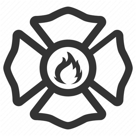 Emergency services, fire badge, fire department, fire service icon