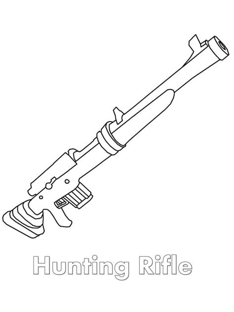 Hunting Rifle - Coloring Pages