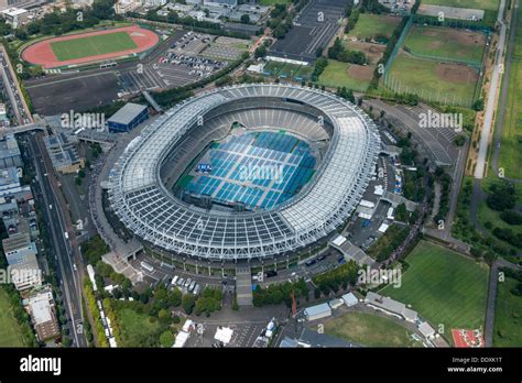 Tokyo Stadium: Tokyo, Japan: Aerial view of proposed venue for the 2020 ...