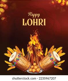 Happy Lori Indian Festival Vector Stock Vector (Royalty Free ...