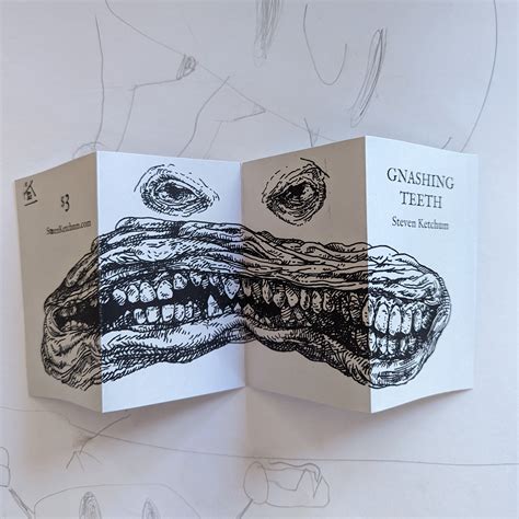 Gnashing Teeth Accordion Zine — Steven Ketchum Art