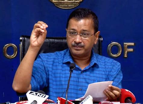 New Delhi : Delhi CM Arvind Kejriwal addresses a press conference