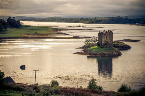 Loch Linnhe in the Scottish Highlands is Host To Castle Stalker Stock ...