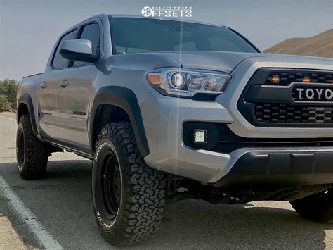 2018 Toyota Tacoma with 16x8 -10 Black Rhino Stadium and 265/75R16 BFGoodrich All Terrain Ta Ko2 ...