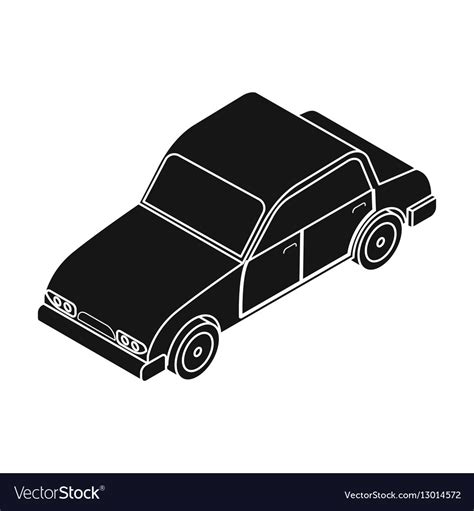 Car icon in black style isolated on white Vector Image