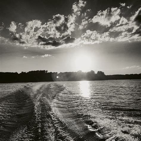 Black and white edit of the sunset on Lake Hickory NC. | Favorite places, Natural landmarks, Lake