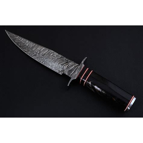 Damascus Steel Bowie Hunting Knife - The Blade Point - Touch of Modern