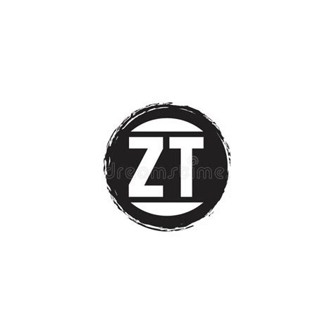 ZT Logo Initial Letter Monogram with Abstrac Circle Shape Design Template Stock Vector ...