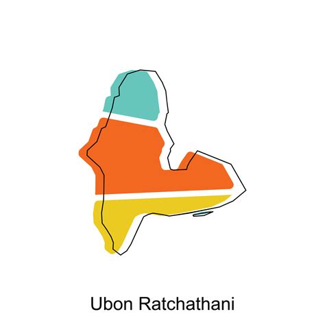 Ubon Ratchathani Map. vector map of Thailand design template with ...