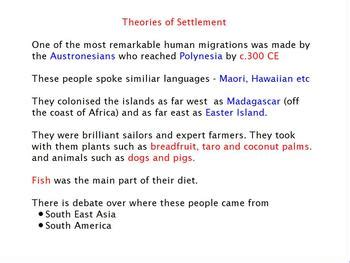 Asia- Pacific Polynesian Expansion - theories of settlement Flipchart