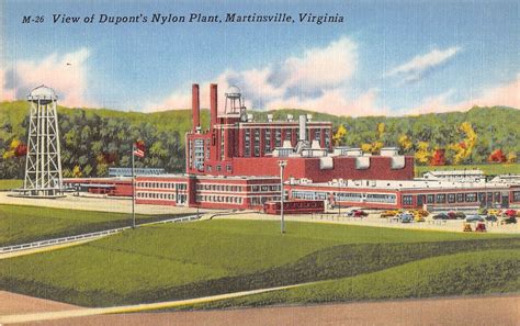 Martinsville Virginia Dupont's Nylon Plant Birdseye View Antique ...