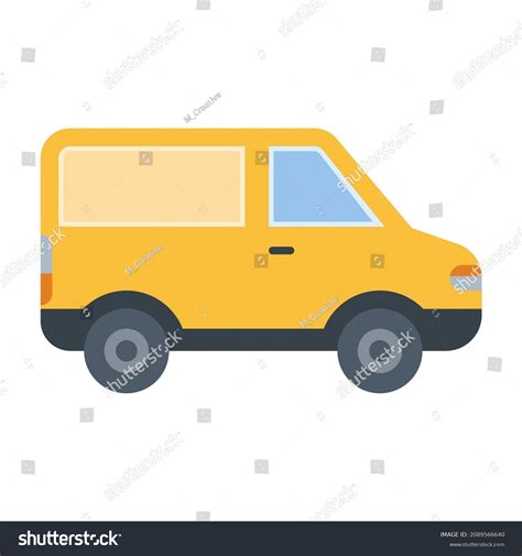 Delivery Van Flat Clipart Vector Illustration Stock Vector (Royalty ...