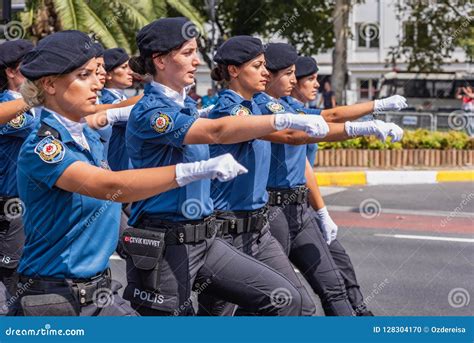 Turkish Police Officers March for Military Parade in Turkey Editorial ...