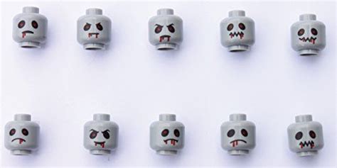 Lego Zombie Heads Version I, One Set of 10 Different Designs, Genuine ...