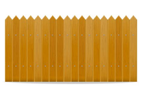 wooden fence vector illustration 492683 Vector Art at Vecteezy