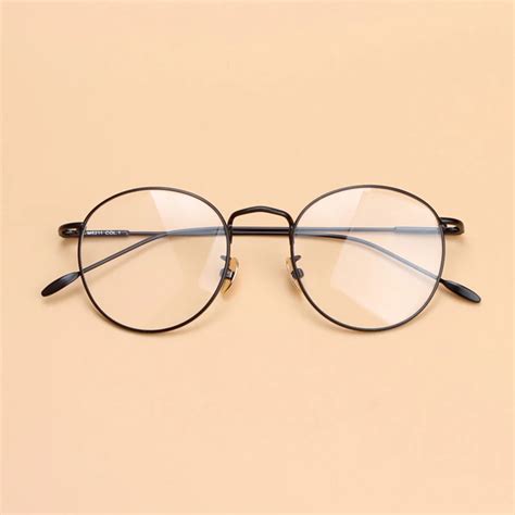 Vintage Unisex Women Retro Round Metal Frame Clear Lens glasses frames Optical spectacles Full ...