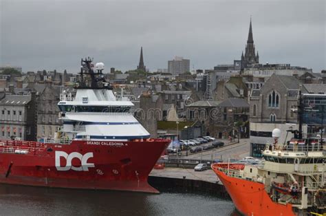 Aberdeen -Scotland- Harbour, Main Gateway for the North Sea Oil and Gas ...