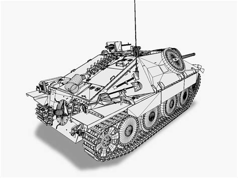 Hetzer Tank Destroyer T 3d Model