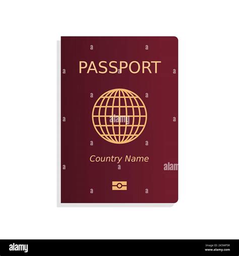 Passport cover template. Isolated red passport cover with simple globe Stock Vector Image & Art ...