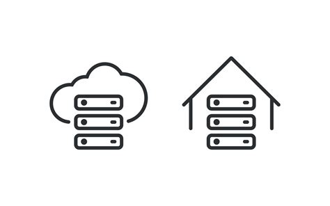 On-premise and cloud data icon. Network server vector desing. 34995229 Vector Art at Vecteezy