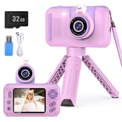 PURULU Upgrade HD Kids Camera with Flip-up Lens for Selfie & Video, HD ...