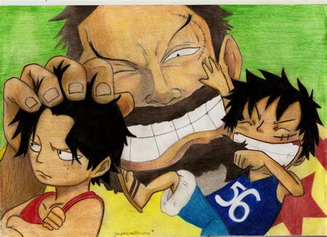 Luffy Ace Garp one piece by SayonaraMemory on DeviantArt