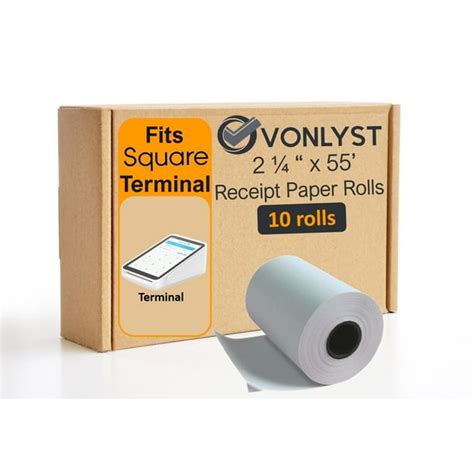 Receipt Paper Roll for Square Terminal Credit Card Machine 10 Rolls - Walmart.com - Walmart.com