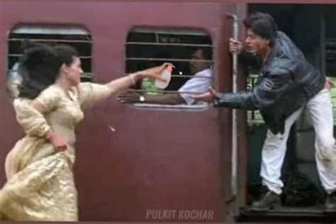 Fan Photoshops Sanitiser to Iconic 'DDLJ' Train Scene and Kajol is on ...