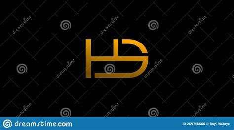 Unique and Modern HS Initials Logo Design Stock Illustration - Illustration of lowercase ...