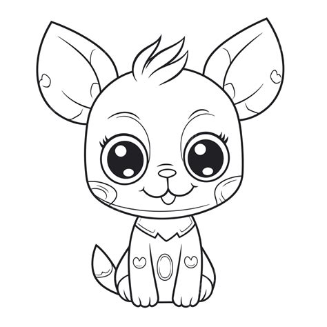Little Chihuahua Coloring Pages Outline Sketch Drawing Vector, Easy Stitch Drawing, Easy Stitch ...
